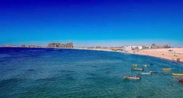 Vista de Playa Bonita en Puerto Pe�asco, Sonora