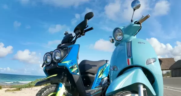 En Cozumel vos pod�s relajarte en la arena del Caribe y luego arrancar la moto para recorrer los paisajes costeros de Cozumel.