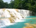 Agua Azul es uno de los paisajes naturales m�s emblem�ticos de Chiapas.