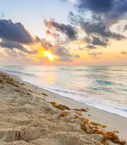 Las primeras horas del d�a son ideales para caminar la playa con tranquilidad.