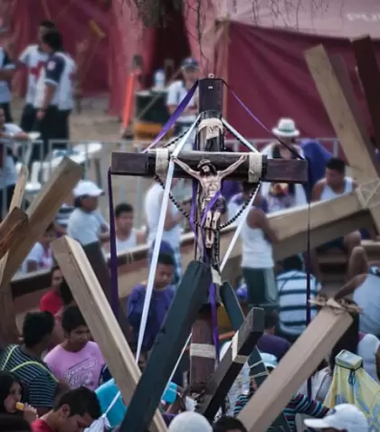 Viacrucis en Iztapalapa durante la Semana Santa en Ciudad de M�xico.