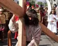 Representaci�n de la Pasi�n de Cristo durante el viacrucis en semana santa.