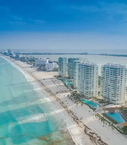 Canc�n ofrece playas de aguas tranquilas en el Caribe mexicano, ideales para disfrutar en familia.