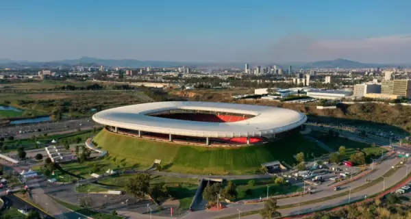 Estadio Akron desde el aire, sede del Mundial 2026 en Guadalajara.