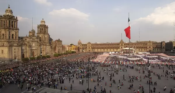 La plaza central de Tlaxcala, coraz�n hist�rico y cultural de la ciudad.