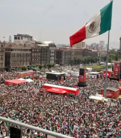 El Z�calo se transforma en un estadio a cielo abierto durante el Copa Mundial del 2026,.